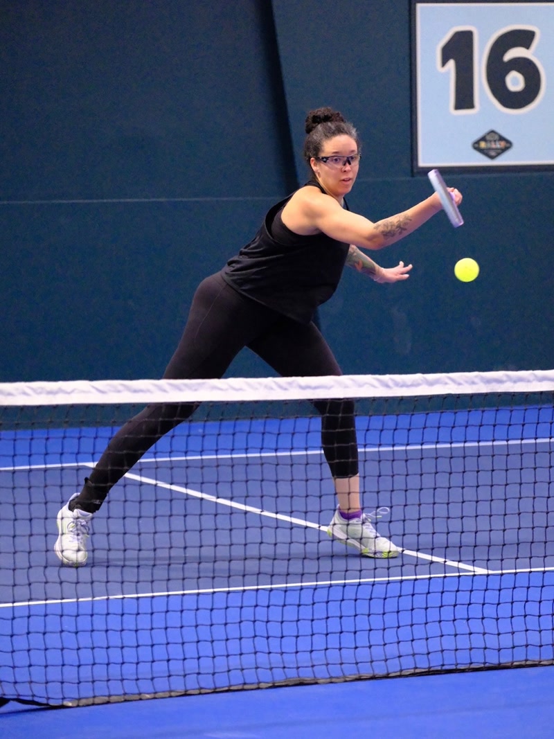 Pickleball action