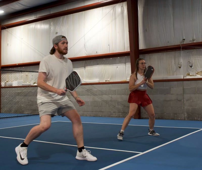 Pickleball courts in action
